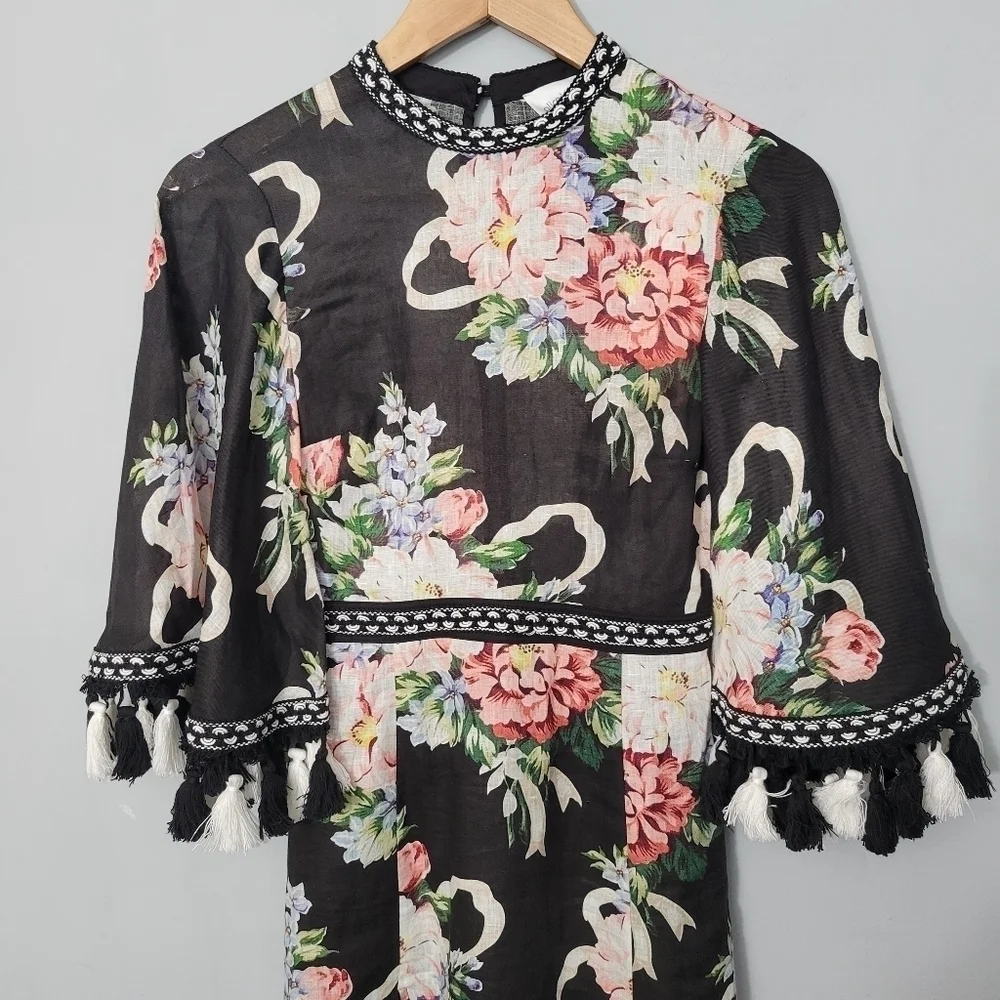 Alice McCall Black Magic Moments Linen Midi Dress NWT - Picture 5 of 15